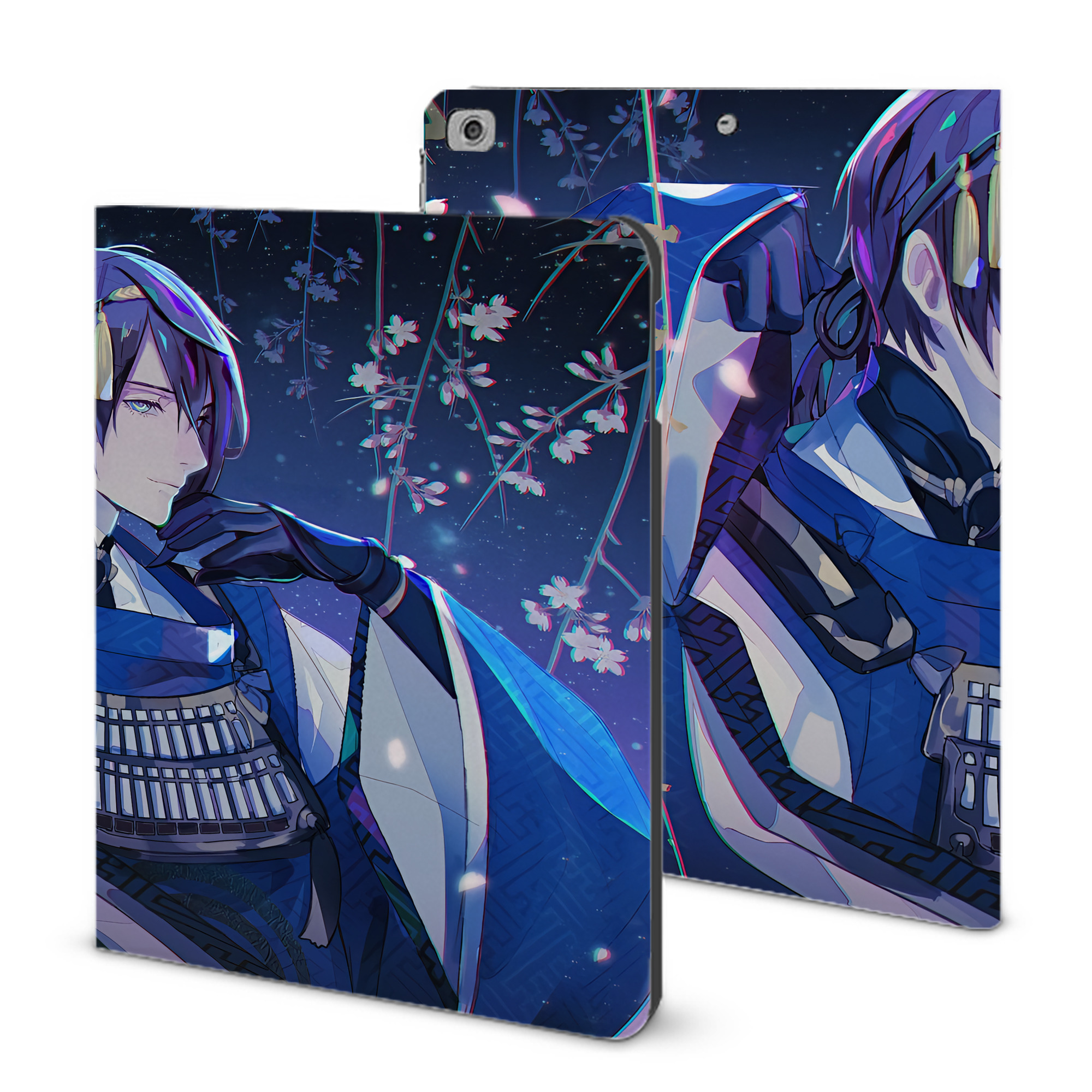 （画像用） 刀剣乱舞 Touken Ranbu IPad ケース ブック型 PUレザー TPU 耐衝撃 軽量 薄型 ペン収納なし 全面保護 IPad 各モデル対応